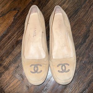 Chanel suede flats